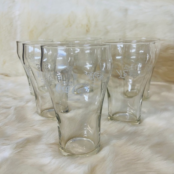 6 Vintage coca-cola glasses written in 5 languages - Picture 3 of 11